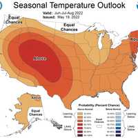 <p>The temperature outlook in the US over the summer.</p>