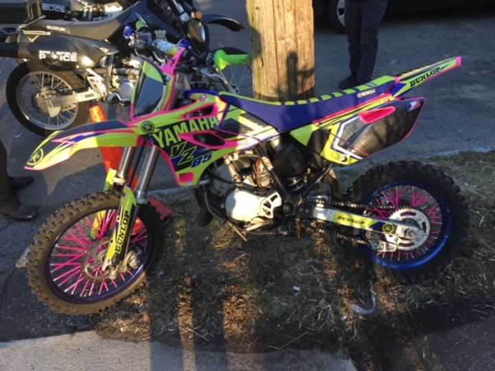 Some of the dirt bikes seized.