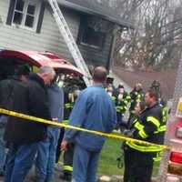 <p>At scene of Fletcher Avenue fire in Oradell.</p>