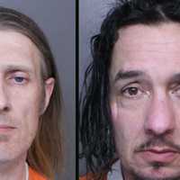 <p>Justin Conway, 41, of Saylorsburg, and Robert Sampson, 46, no fixed address</p>