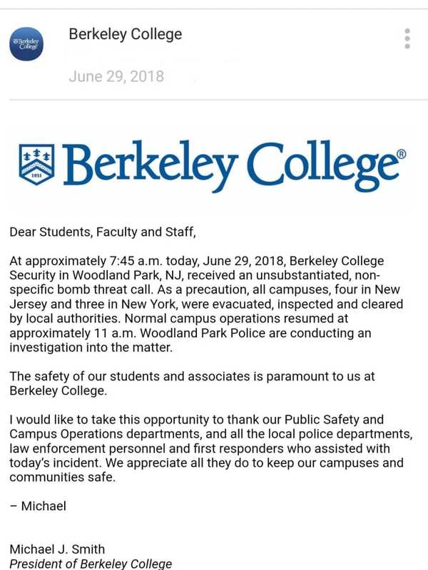 Bomb Threat That Cleared Berkeley College Campuses 'Unfounded'