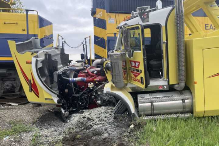 Train Strikes Tractor Trailer In Chester County, Police Say