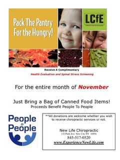 Pack The Pantry This Month At New City Chiropractic Office