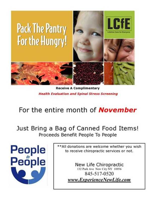 Pack The Pantry This Month At New City Chiropractic Office
