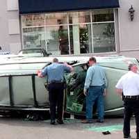 <p>Both occupants were OK, responders said.</p>