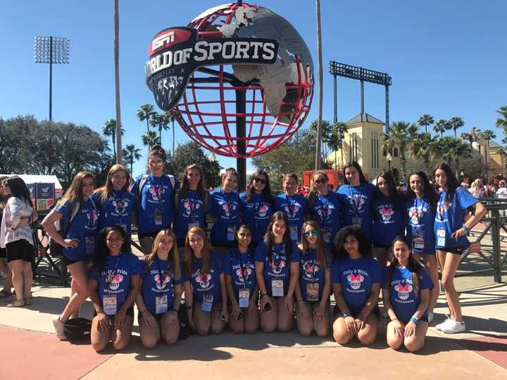 Port Chester High School varsity cheerleaders placed fifth in the nation and sixth in the world during competition in Orlando, Fla., earlier this month.