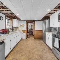 <p>The Harvey Tileston House's modern kitchen.</p>