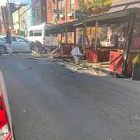 Delivery Truck Crashes Into Outdoor Dining In Philadelphia