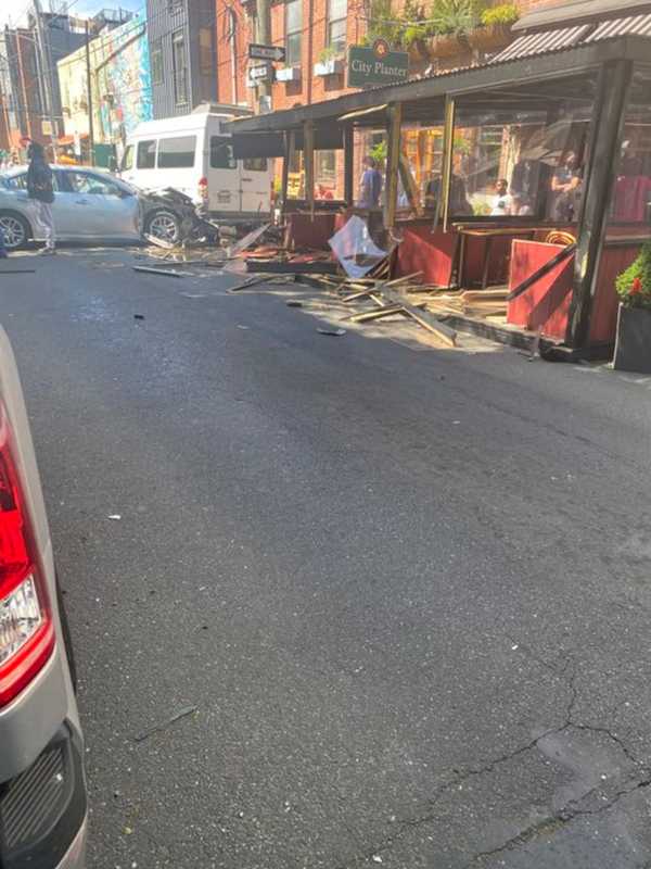 Delivery Truck Crashes Into Outdoor Dining In Philadelphia