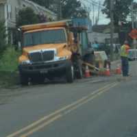 Crews Work To Repair Burst Water Main On Meadow Street In South Norwalk