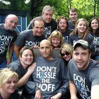 <p>Dan Hoffman with family, including his wife, three sisters and their husbands, one nephew, his four children and two girlfriends.</p>