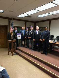 Yorktown Unveils Purple Heart Parking Signs