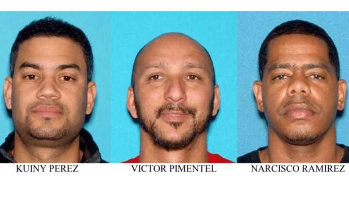 Accused drug ring members Perez, Piementel and Ramirez.