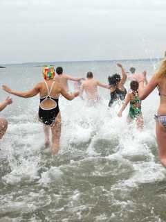 Dozens A Take Chilly Dip At Polar Plunge In Rye