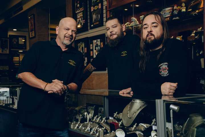 &quot;The Pawn Stars,&quot; (from left) Rick Harrison, Corey Harrison, and Chumlee, are on the hunt for interesting items across the US in &quot;Pawn Stars Do America.&quot; The trio will visit Boston and Salem, and producers are asking for submissions for the show.