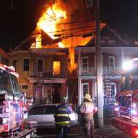 <p>The Jackson Street fire in Passaic spread to a neighboring home.</p>