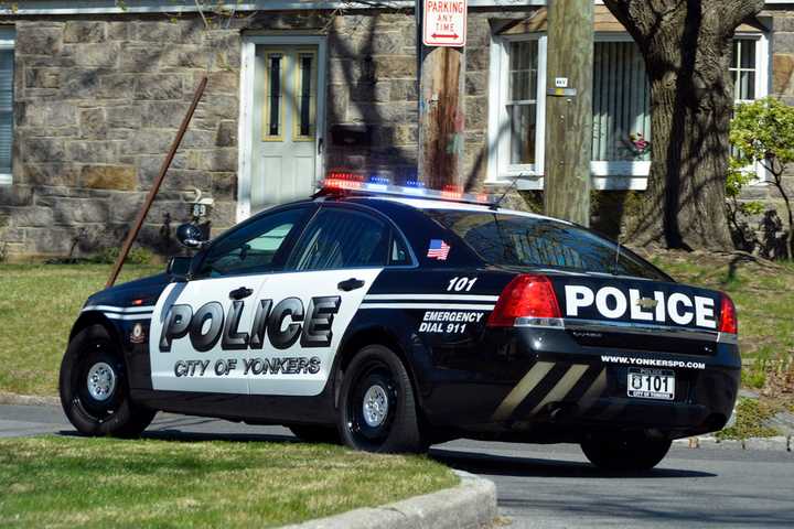 Yonkers police are searching for a male suspect in a bank robbery Friday night.