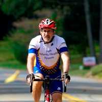 <p>Alan Lieber pedaling for the cause.</p>