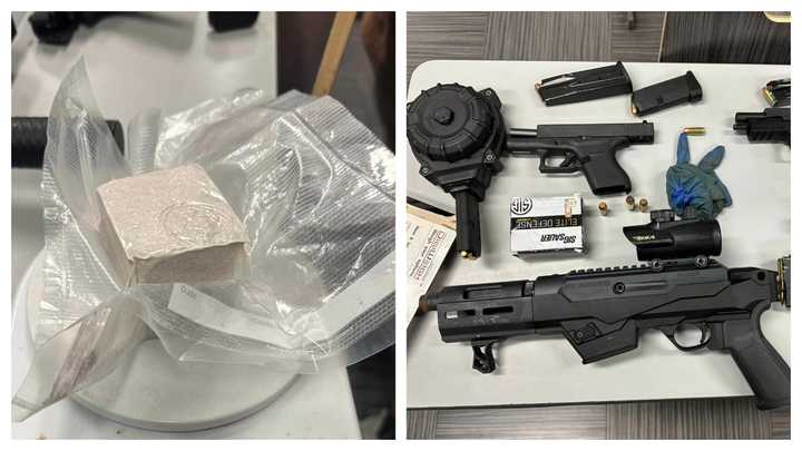 Fentanyl and firearms seized from the 200 block of N. 9th Street in Reading on Thursday.&nbsp;