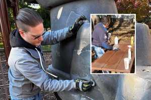 Local Dads Erase Graffiti In Kids' Playground In Mahwah