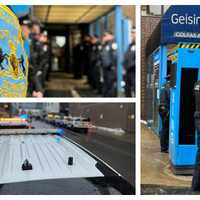 <p>Scenes from Geisinger CMC during SPD Det. Kyle Gilmartin's release on Tuesday, Jan. 23.&nbsp;</p>