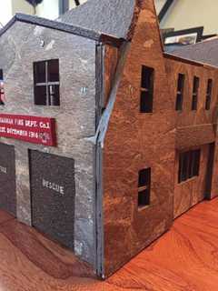 Miniature Model Of Mahwah Fire House Created