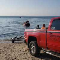 <p>Two 16-year-olds were rescued from Long Island Sound after attempting to swim to shore when their boat broke down near Cutchogue on Thursday, July 6.</p>