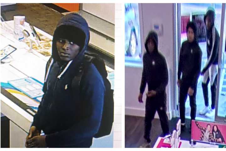 Trio Wanted For Stealing $10K Worth Of Items In Smash-Grab At CT T-Mobile