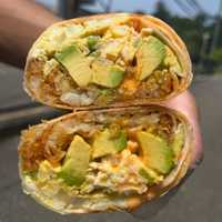 <p>The Southwest Breakfast Burrito at Roast Sandwich House.</p>