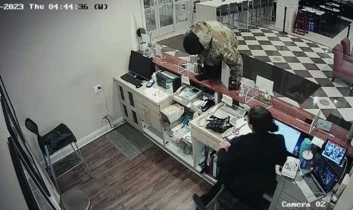Watch: Knife-Wielding Robber At Long Island Motel Seen On Surveillance ...