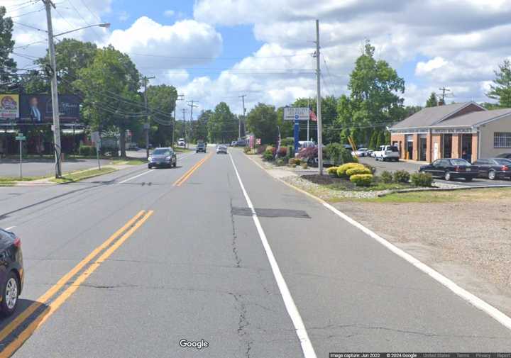 The intersection of Route 166 and Hilltop Road in Toms River, NJ.