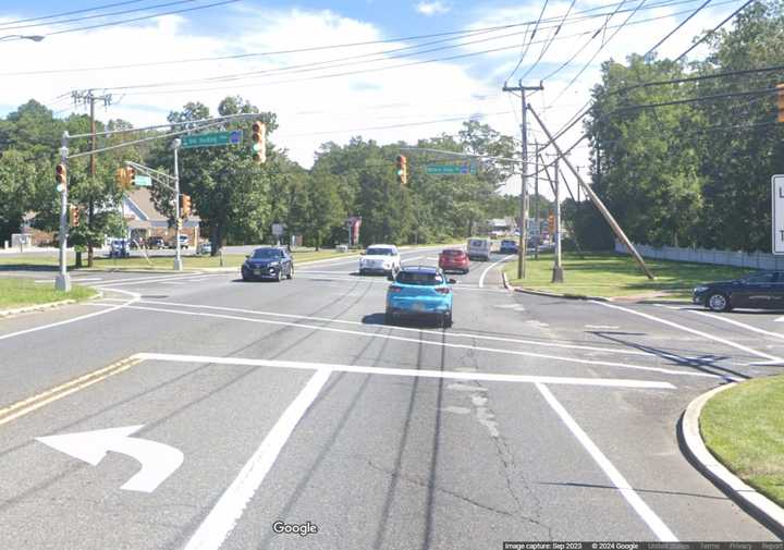 The intersection of Route 40 and Forty Wire Road in Mays Landing, NJ.