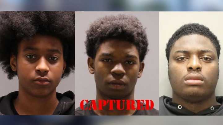 Troy Fletcher, 15, Zyhied Jones, 17, and Dayron Burney-Thorne, 16.