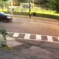 <p>The scooter is seen racing up McBride Avenue next to Pennington Park seconds before the crash.</p>