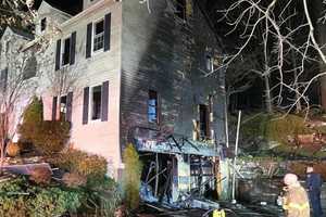 South Salem Firefighters Assist In Battling Blaze In Stamford