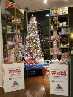 Greenburgh Town Officials Promote Toys For Tots Collection Efforts, Boxes