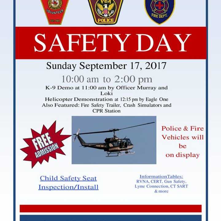 Ridgefield will holds its annual Safety Day this Sunday