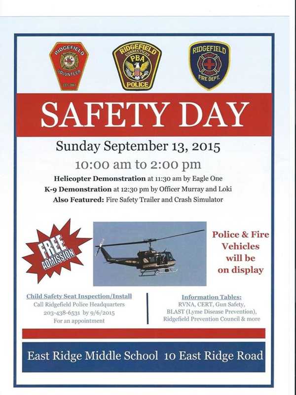 Ridgefield Police, Firefighters Combine Fun, Facts At Annual Safety Day