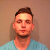 <p>Alexander Santopietro was arrested on charges of violation of a protective order and third-degree larceny among other charges by state police.</p>