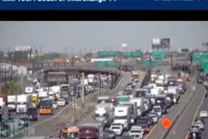 Overturned Truck Causes Traffic Nightmare On New Jersey Turnpike