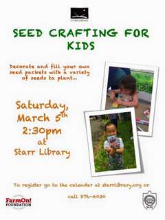 Kids Can Decorate Seed Packets At Rhinebeck's Starr Library