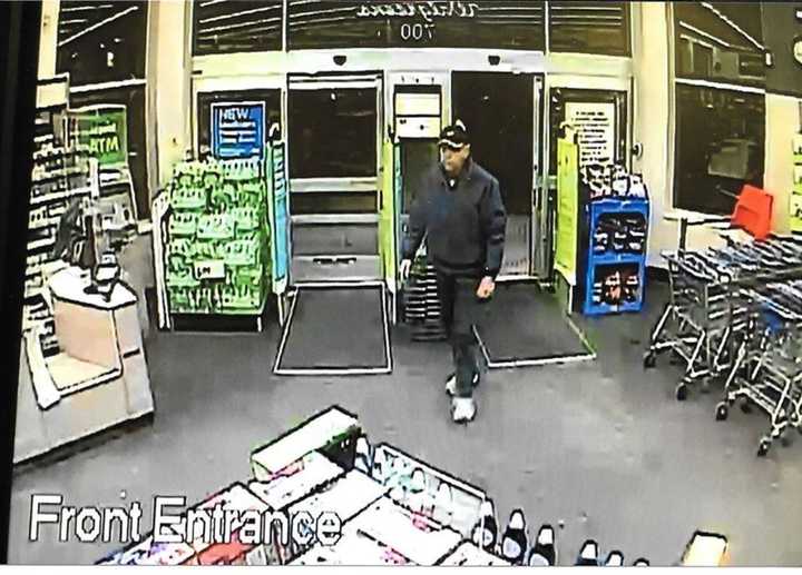 Police want to interview a man, seen entering Walgreens Pharmacy in Shelton early Sunday, who reported an accident.