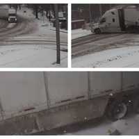 WATCH: Tractor-Trailer Jackknife Nearly Slamming Into Schuylkill County Ambulance Building
