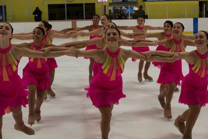 The Shadows from the Southern Connecticut Skating Club perform at Terry Conners Rink.