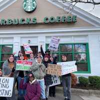 Boston Starbucks Employees Join More Than 100 Stores Nationwide On Picket Lines