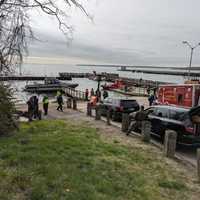 <p>At the rescue scene.</p>