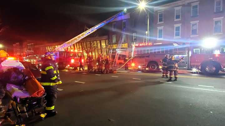 Scene from the Strawberry Mansion fire