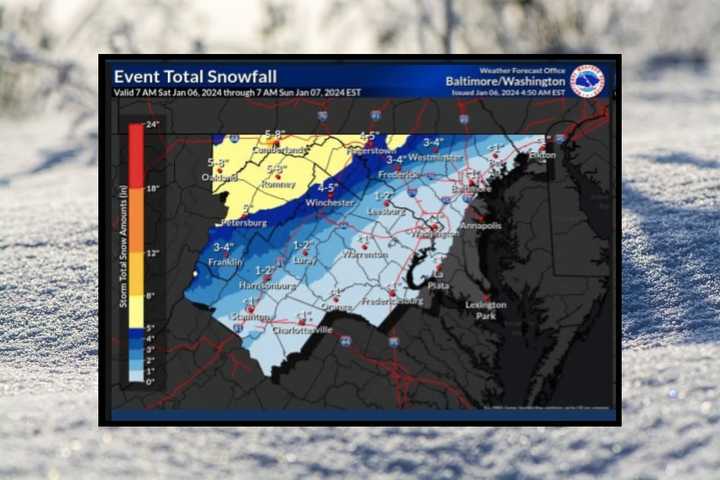 New Snowfall Predictions Released For Northern VA, Worst Of Storm Yet To Come: Weather Service