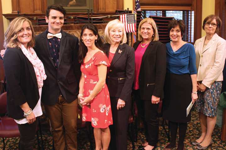 The launch of &quot;Miss Soto&#x27;s Literacy Legacy&quot; at the Stratford Library. See story for IDs. 