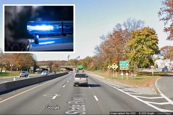 Police reported a three-vehicle crash on the Southern State Parkway, with one vehicle being a school bus.&nbsp;